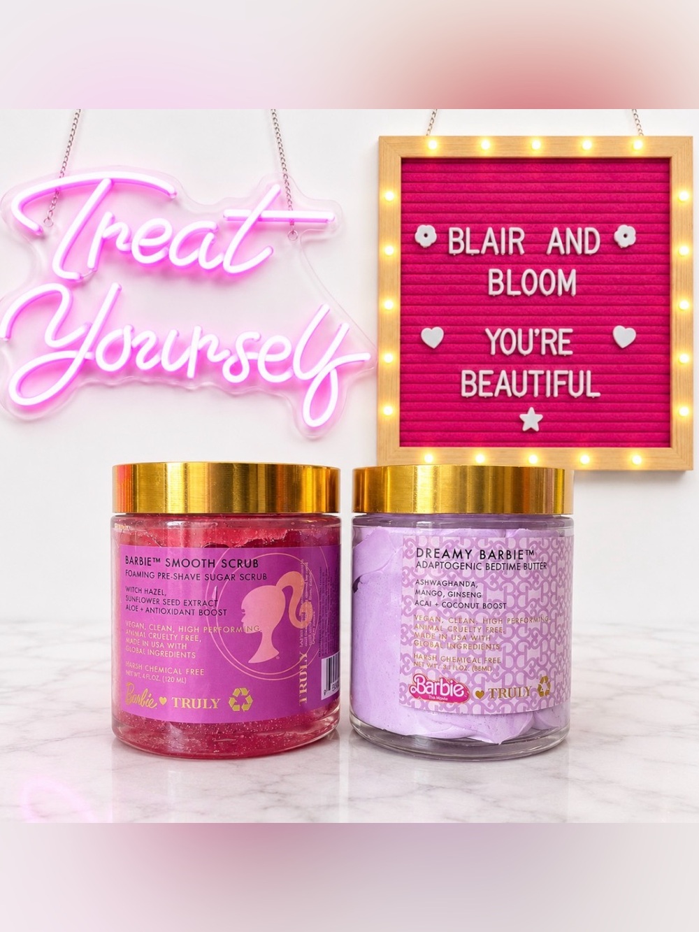 Truly Beauty Barbie-Dream Barbie Adaptogenic Butter & Barbie Smooth Scrub-RARE
